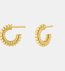 Petites boucles d’oreilles en anneau 925 argentées dorées 18K Aristocrazy