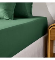 Drap housse en percale coton, 80 fils, bonnet 30 cm La Redoute Interieurs