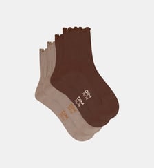 Lot de 2 paires de chaussettes coton Modal Dim