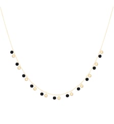 Collier POLKA - Pyrite et onyx noir - Or  jaune 750‰ La Brune & La Blonde