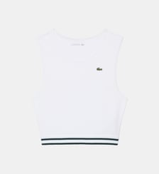 Brassière coton côtelé stretch Lacoste