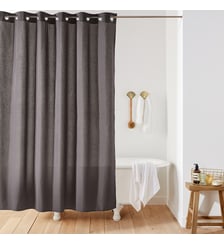 Rideau de douche uni aspect toile SCENARIO La Redoute Interieurs