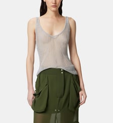 Débardeur en maille transparente Pinko