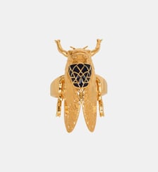 Bague Insect en laiton et émail Balmain