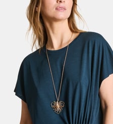 Collier sautoir fleur La Fée Maraboutée