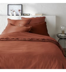 Housse de couette de satin de coton lavé, 118 fils La Redoute Interieurs