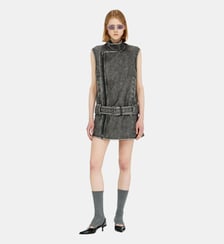 Robe mini style biker avec ceinture Diesel