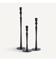 Lot de 3 bougeoirs métal fonte d'aluminium AM.PM