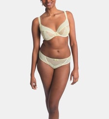 Soutien-gorge balconnet Intuition jaune grande taille Maison Lejaby