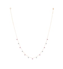 Collier Rivière CONFETTI -  Diamants et saphirs roses - Or rose 750‰ La Brune & La Blonde