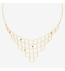 Collier doré émeraude - barbara Caroline Najman