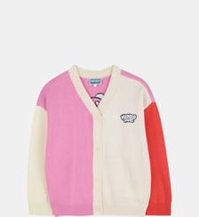 Gilet en maille col v Kenzo Kids