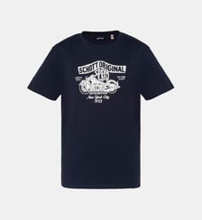 T-shirt imprimé logo moto vintage Schott