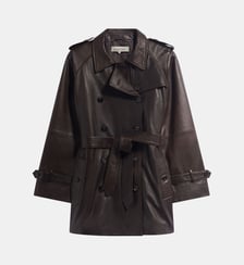 Trench court en cuir brillant - PHILO Gerard Darel