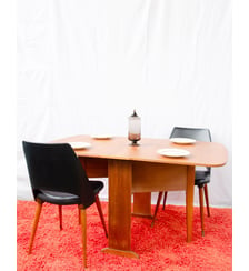 Table à manger pliante en teck Romy N°1607 - Produit chiné Debongout