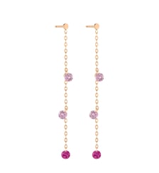 Pendants d'oreilles CONFETTI ROSE - Rubis | Saphirs roses - Or rose 750‰ La Brune & La Blonde