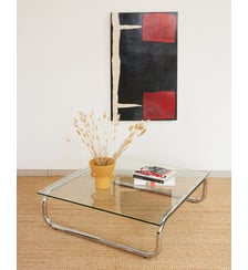 Grande table basse en chrome Donna N°1659 - Produit chiné Debongout