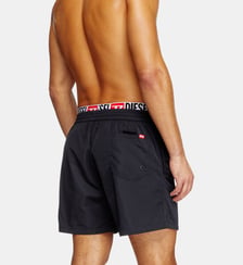 Short de bain court avec imprimé logo Diesel