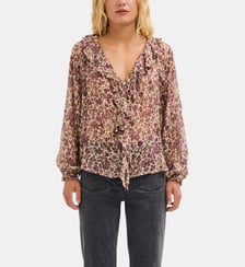 Chemise fleurie à volants - LOUELLE Pablo