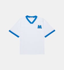 T-shirt à col en V avec logo Marni