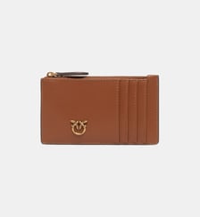 Porte-cartes zippé à motif en chevrons Pinko