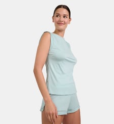 Top sans manches issu de fibres végétales Softness vert d'eau Maison Lejaby