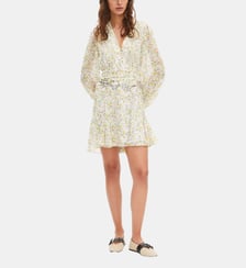 Robe courte plissée imprimé fleuri The Kooples
