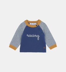 Pull - Navy laine boutons Tartine Et Chocolat