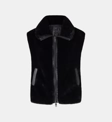 Gilet zippé en fourrure synthétique Pinko