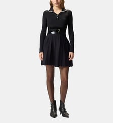 Robe côtelée plissée Pinko