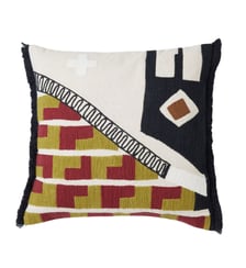 housse de coussin  Chambray de coton rebrodé Madura