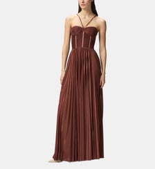 Robe bustier élégante en jersey plissé Pinko