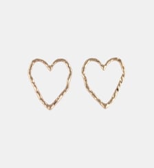 Boucles d'oreilles cœurs martelés dorés Balaboosté
