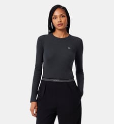 T-shirt slim fit coton côtelé Lacoste