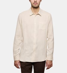 Chemise en gaze de coton ecru coupe droite Atelier Privé