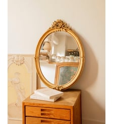 Miroir ancien au cadre doré Georges N°1417- Produit chiné Debongout