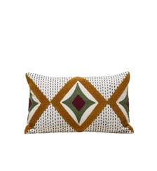 Housse De Coussin  Coton rebrodé de point de bouclette et de chainette Madura