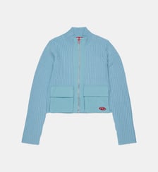 Cardigan zippé avec logo Diesel Kids