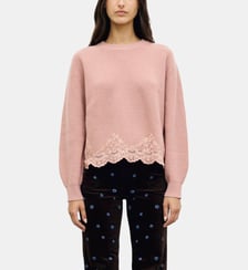 Pull ample en laine et dentelle - RIVIERA Gerard Darel
