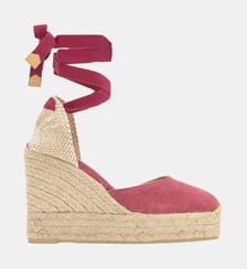 Espadrille compensée en coton organique à lacets CARINA Castaner