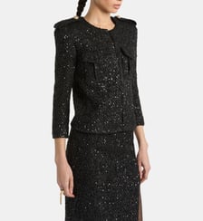 Veste en tweed à sequins Balmain