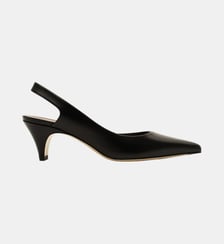 Jadea - Slingback En Cuir Nappa Noir Parallèle