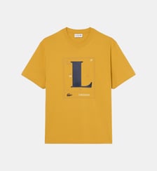 T-shirt jersey coton imprimé graphique Lacoste