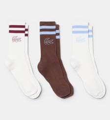 Lot de 3 paires de chaussettes côtelées Lacoste