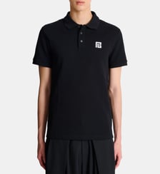 Polo en coton brodé Balmain