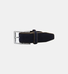 Ceinture en cuir nubuck avec surpiqûre en opposition Serge Blanco