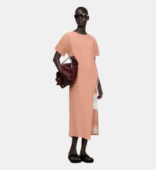 Robe asymétrique crinkle imprimée Adolfo Dominguez