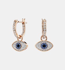 Pendants d'oreilles Symbolica, Œil, Doré à l’or rose 18 carats (750/1000) Swarovski