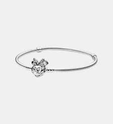 Bracelet Maille Serpent Fermoir Disney Pandora Moments Pavé Minnie Pandora