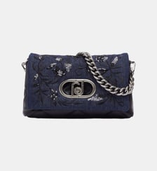 Sac LaPuffy moyen en denim brodé Liu Jo